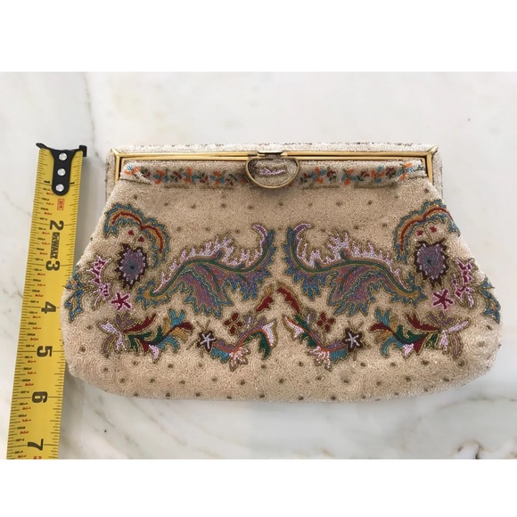BASS BY JOSEF VINTAGE HANDMADE BEADED CLUTCH - Picture 13 of 16